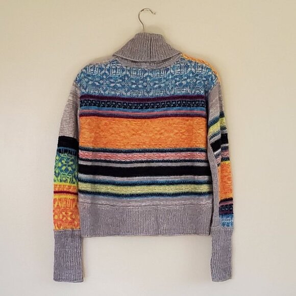 Free People Knitted Stand-up Collar Long Sleeves Women Sweater. Size S - Picture 2 of 14